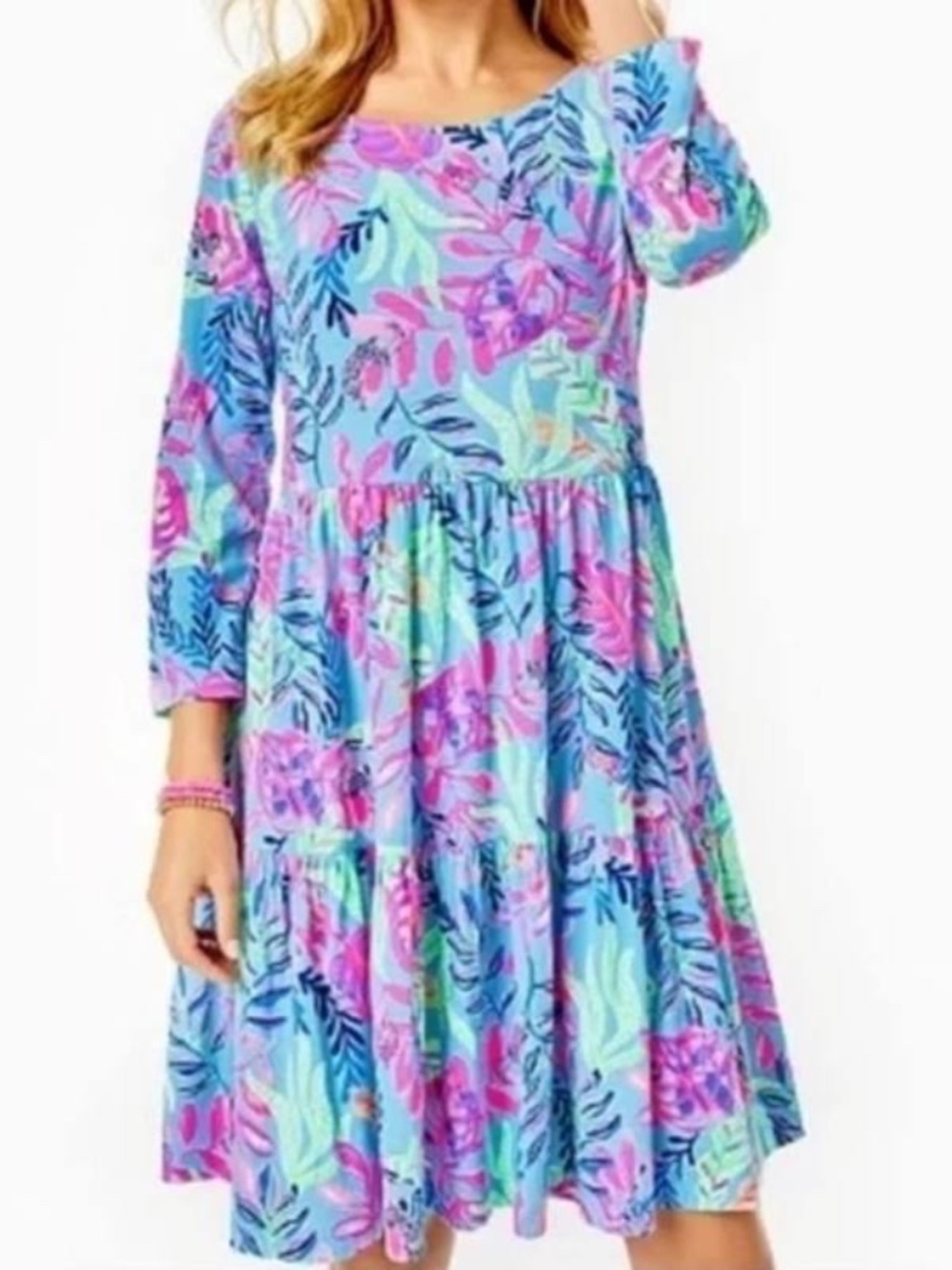 Lilly Pulitzer Geanna Swing Dress You've Been Spotted Porto Blue